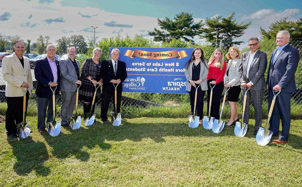 Rowan College of South Jersey, Rowan University, and Inspira Health break ground on the Inspira Health Nursing & Health Professi